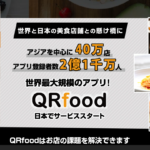 【飲食店向け】業界最大規模のQRコード型セルフオーダーシステム/QRフード