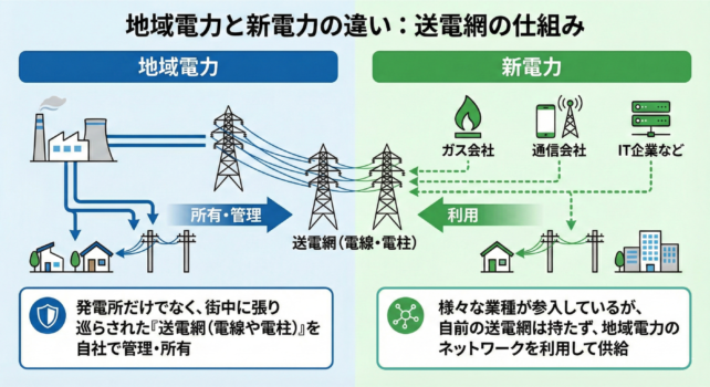地域電力と新電力の違い