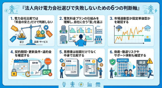 電力会社の選び方、判断軸