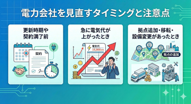 電力会社を見直すタイミング