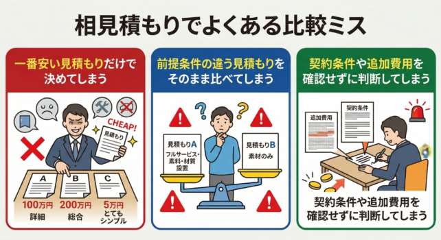 相見積もりでよくある失敗