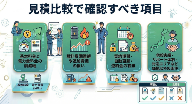 見積比較で確認すべき項目