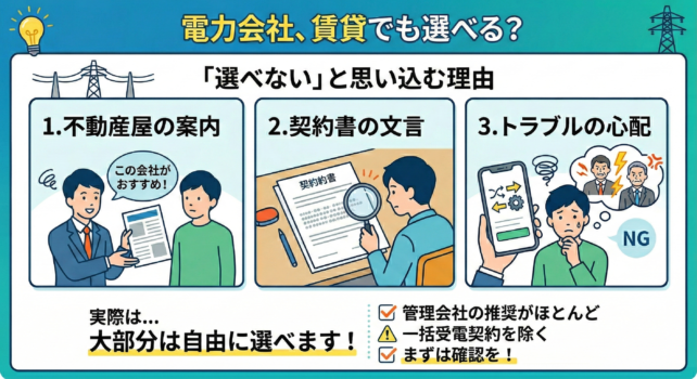 賃貸、電力会社の選び方