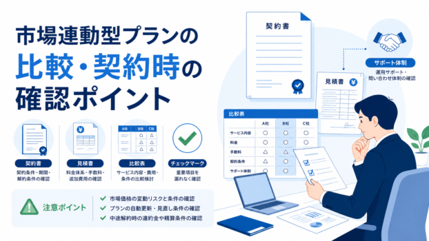 市場連動型プラン契約時の確認ポイント