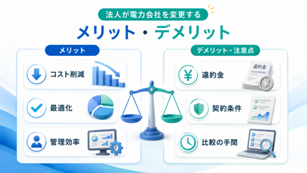 法人が電力会社変更するメリット・デメリット