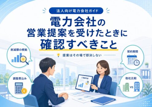 電気の営業を受けたときに確認すべきこと
